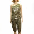 thumbnail image 4 of TAIAOJING Sequins Shorts High Waist Sparkly Straight Leg Shorts Glitter Hot Pants Clubwear Night Out Party Sparkly Pants, 4 of 5