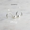thumbnail image 4 of 19 GA Hammered Matte 4 mm Disc Sterling Silver Nose Stud Screw Shaped Nose Rings, Nostril Nose Piercing for Women Men, 4 of 9