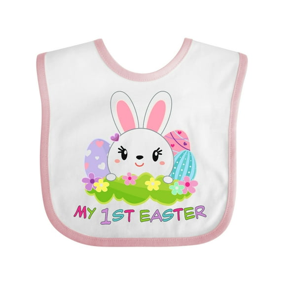 Inktastic My First Easter Cute Bunny with Eggs Boys or Girls Baby Bib