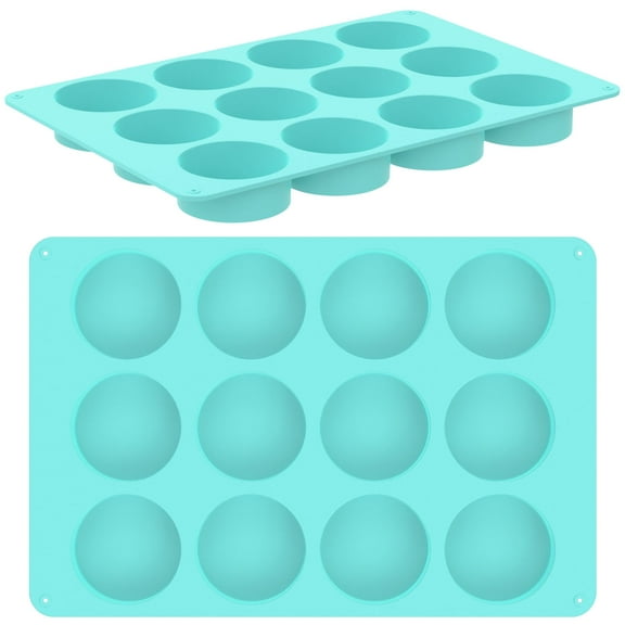 2Pcs Silicone Cake Cup Mold Round Hole Mold Baking Mold Nonstick Muffin Pan Food Grade Silicone Cupcake Easy to Clean Bakeware Mold Kitchen Gadget for Ovens Refrigerators Air Fryers