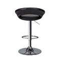 thumbnail image 2 of Poundex Height Adjustable 35" Faux Leather Barstool Set in Black (Set of 2), 2 of 8