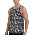 thumbnail image 2 of Gukieu Garden Gnomes Print Men's Quick Dry Fitness Vest, Round Neck Sleeveless Fitness Bodybuilding Top-4X-Large, 2 of 7