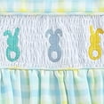 thumbnail image 6 of HCNTES Baby Girl Easter Bodysuits Bunny Embroidered Loose Collar Onesie Toddler Baby Girls Romper, 6 of 8