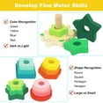 thumbnail image 4 of Stacking Toys for Toddlers 1-3 Montessori Shape Sorter Baby Toys 12-18 Months Wooden Block Educational Puzzle Toys for Kids Girls Boys 1 2 3 4 Year Old Preschool Learning Gifts, 4 of 6