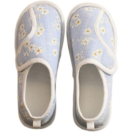 

PIKADINGNIS Women Memory Foam Slippers Adjustable Closed Toe Swollen Feet Slippers Comfortable House Indoor Outdoor Shoes