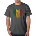 thumbnail image 1 of LA Pop Art Men's Word Art T-Shirt - One Love Heart, 1 of 2