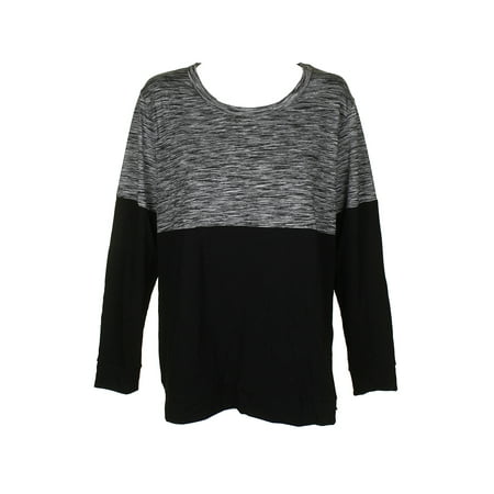 Karen Kane Grey Black Colorblocked Contrast Long Sleeve Tee XL