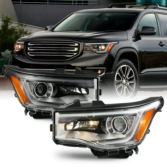AKKON - Fit 2017 2018 2019 GMC Acadia 17-19 HID w/LED DRL Projector Headlight OE Style Replacement Driver   Passenger