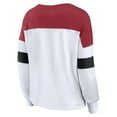 thumbnail image 3 of Women's Fanatics Branded White/Cardinal Arizona Cardinals Even Match Lightweight Lace-Up Long Sleeve Top, 3 of 3