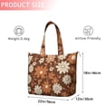 thumbnail image 4 of Brown Daisy Flower Floral Pattern Travel Tote Bags for Women Carry On,Large Weekender Bags for Women Travel,Multi Functional Duffle Bag for Work,Shopping,Sports, 4 of 5