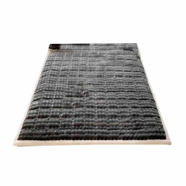 Maplenight Premium Rabbit Flannel Queen Size Mattress Cover - Warm, Non-Slip, Double-Sided Edging, Machine Washable (150x200cm) Gray