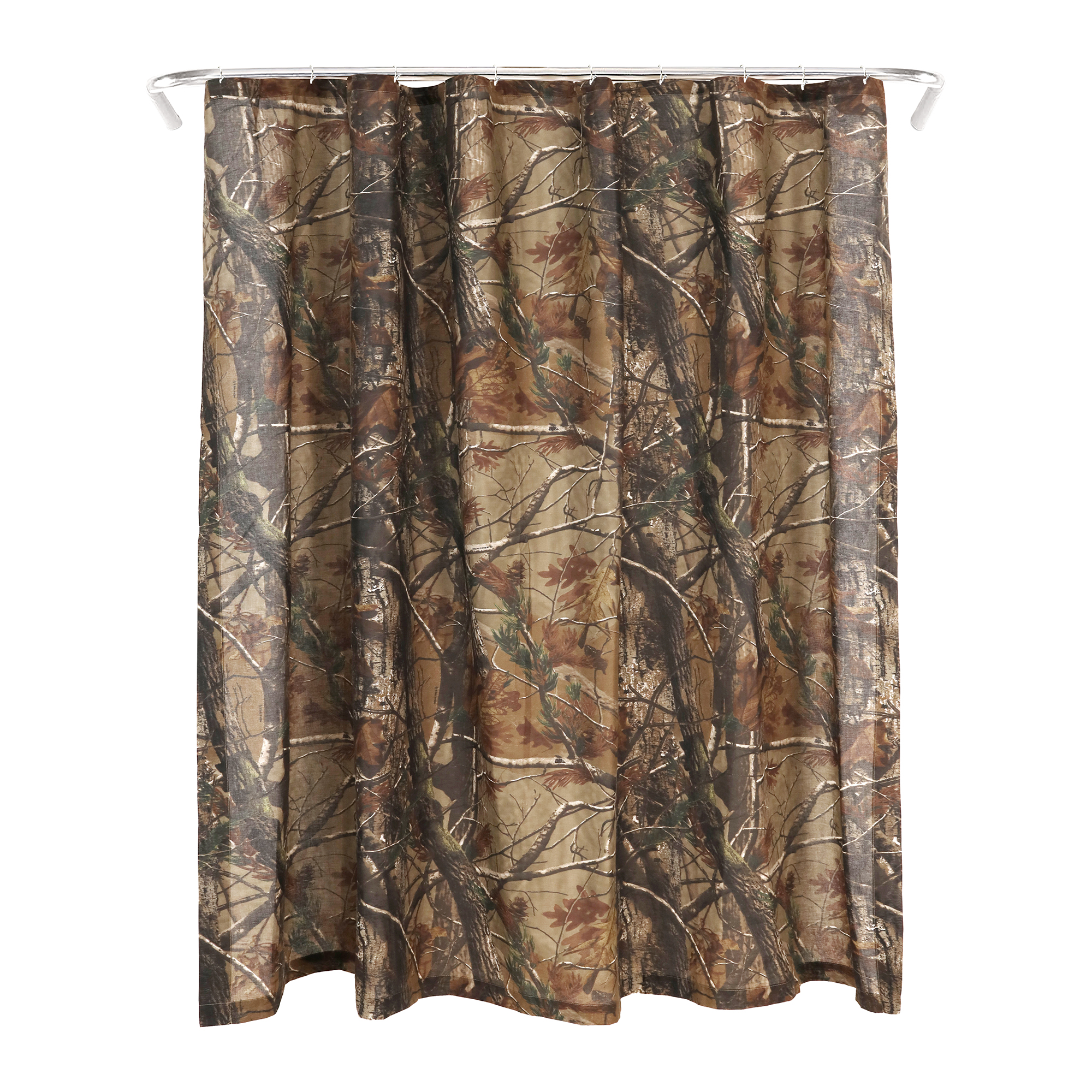 Realtree All Purpose Camouflage Shower Curtains 72 x 72 Inch Fabric Hunting Shower Curtains for