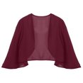 thumbnail image 3 of YIZYIF Womens Chiffon Summer Elegant Cardigan Shawl 3/4 Sleeve Cape Bolero for Wedding Evening Party Dress Burgundy One Size, 3 of 4