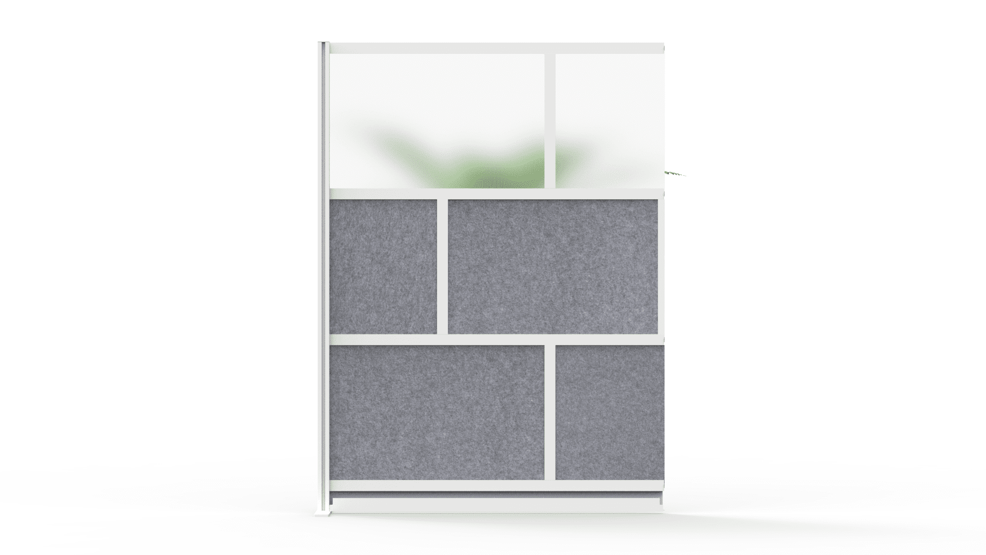 FSE 373-MW-5370-XFCG Modular Room Divider Wall System - 53" x 70" Add-On Wall