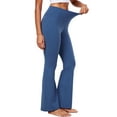 thumbnail image 3 of NELEUS ButterSoftFlex Womens Flare Leggings Athletic Yoga Workout Pants Bootcut High Waist with Waistband Pocket,Blue,US Size L, 3 of 10