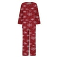 thumbnail image 3 of BSDJILFG 50% ,Halloween Pajamas Women Plus Size Fall Winter Sleepwear Sets Casual Long Sleeve Party Crewneck T-Shirt Wide Leg Loose Pants Loungewear Outfits ,Sizes S-5XL, 3 of 5