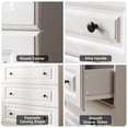 thumbnail image 3 of 3 Drawer Dresser for Bedroom, White Wood Dressers and Chests of Drawers, Wooden Table Top Storage Dresser for Living Room, Hallway, Enterway, Dressing Room, 3 of 10