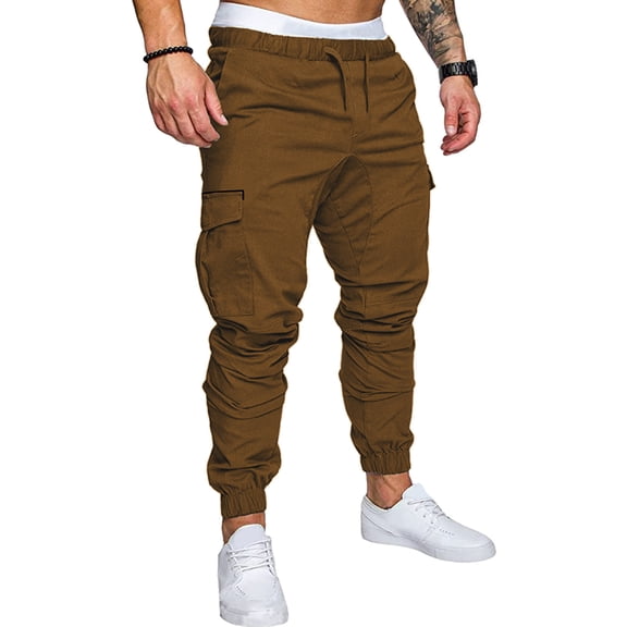 Men's Cargo Pants Baggy Sweatpants Jogging Pants with Pocket Hiking Clothing Outdoor Pants
