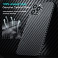 thumbnail image 2 of Funda de teléfono compatible con el nuevo iPhone 13 Pro Max de fibra de carbono real de 2022, 2 of 7