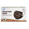 thumbnail image 3 of Disposable Face Masks 3-Ply Individually Wrapped , 50ct - Leopard, 3 of 11
