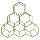 thumbnail image 3 of Porta Botellas de Metal, Botellero Vertical con Seis Espacios Hexagonales, Organizador de Botellas Diseño Minimalista, Color Dorado, 3 of 7