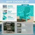 thumbnail image 4 of Folding Adirondack Chair Outdoor Patio Fire Pit Chairs with Cup Holder Porch Garden Blue, 4 of 9