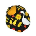 thumbnail image 2 of Balery Farm Goose Shower Caps, Double Layer Waterproof Shower Cap, Double Layers Reusable Shower Cap With Soft Comfortable For Long Thick Hair Soft Bath Shower Hair Caps, 2 of 9