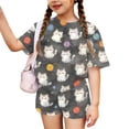 thumbnail image 2 of Grblisyd Girls Summer Outfits Size 10-12 Years Animal Print T-Shirts and Elastic Waist Shorts 2 Piece Outfit Kids Cute Clothing Sets, 2 of 7