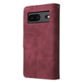 thumbnail image 6 of Dteck Compatible with Google Pixel 7 Wallet Case,Premium PU Leather Zipper Flip Folio Wallet with Wrist Strap Magnetic Closure Built-in Kickstand Protective Cover,Winered, 6 of 7