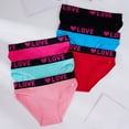 thumbnail image 6 of Plus Size Women's Low Rise Bikini Briefs, Sexy 'LOVE' Letter Waistband Panties, Soft Breathable Cotton Stretch Underwear for Daily Comfort Green M, 6 of 6