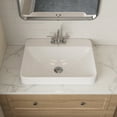 thumbnail image 2 of DV-1DS0332 DeerValley 23.82" L x 18.9" W x 6.69" H White Rectangular Vitreous China Drop-in Bathroom Sink with Overflow, 2 of 11