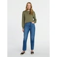 thumbnail image 5 of Time and Tru Women's French Terry Tunic Top with Long Sleeves, Sizes XS-XXXL, 5 of 6