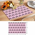 thumbnail image 6 of Black Pink Flamingos Placemats Set of 4 Modern Art Silhouettes Place Mats Indoor Wipeable Table Mats Washable Cloth Dining Table Placemats for Kitchen Holiday Party Home Decor 13x19 Inch, 6 of 9
