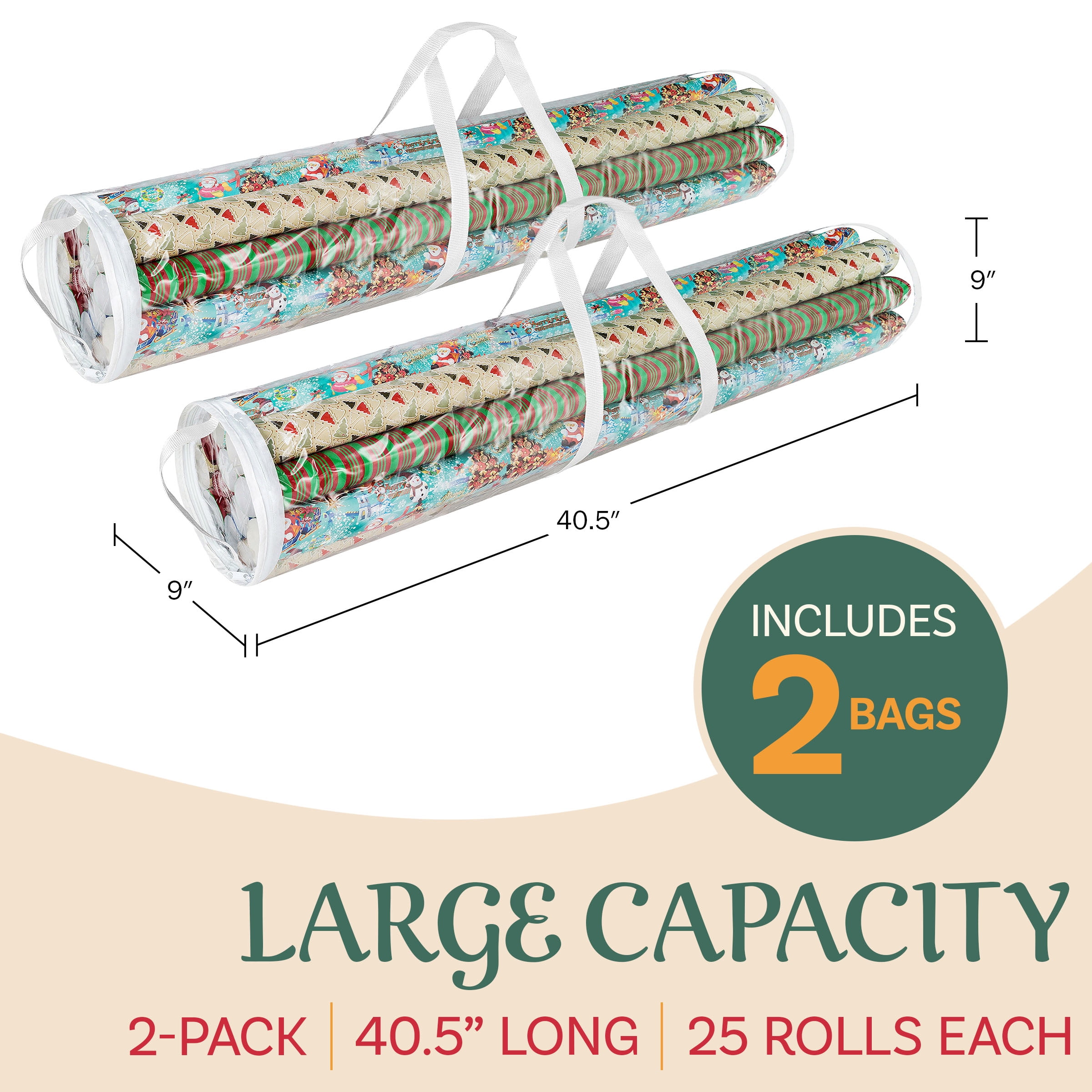 Elf Stor Set of 2 Wrapping Paper Storage Holders