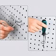 thumbnail image 4 of SKISUNO 5 Pcs Support de Panneau Perforé en Métal Porte-Outils à Double Anneau pour sous-Sol et Réserve, 4 of 8