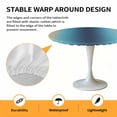 thumbnail image 2 of Elastic Fitted Round Tablecloth, Blue Teal Yellow Ombre Waterproof Stretch Table Cover for 36"-44" Tables, Farmhouse Modern Gradient Art Washable Outdoor Tablecloths for Patio, Picnic, Camping, 2 of 9