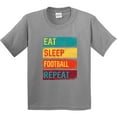 thumbnail image 3 of Inktastic Football Sports Eat Sleep Football Repeat Youth T-Shirt, 3 of 5