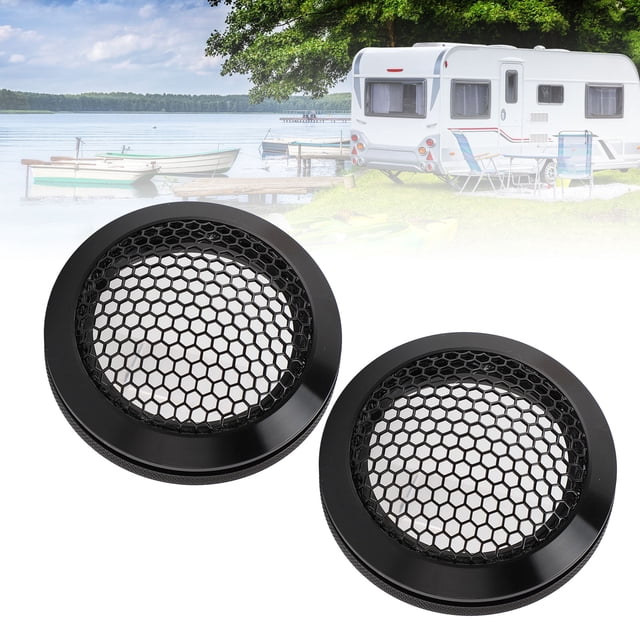 2 Fundas Para Altavoces De Coche, Protector Redondo De Malla Metálica De 2.520 In Con Construcción De Hierro Y Aluminio, Protector De Parrilla Para Altavoces De Coche Para Cine