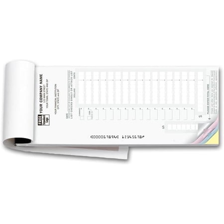 100056 Booked ICR Deposit Tickets 8 7/8 x 3 3/8" - 2 Part Tickets - Quantity 150 Tickets$$Office