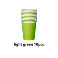 thumbnail image 4 of Toystoory 10 Uds. De vasos de papel de colores, vasos desechables, papeles de juguete, pintura de colores ambientales, zona de arte, pintura artesanal en Mostrada Verde claro Toystoory HA071325-09, 4 of 6