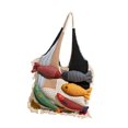 thumbnail image 3 of Bolso tote para mujer, diseño estético, tejido de punto, bolso de hombro moderno para picnic o trabajo. Blanco, 3 of 9
