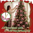 thumbnail image 5 of Yexmas 24pcs Striped Velvet Christmas Bows, Xmas Ribbon Bows Ornaments for Christmas Tree, Gift Wrapping,Crafts,Party, Wreath Garland Holiday Decor, 5 of 7