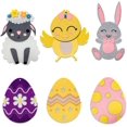 thumbnail image 1 of Easter Egg Crafts Kits for Kids - Bunny Rabbit School Class Activities Party Favors Supplies 12Ct, 1 of 7