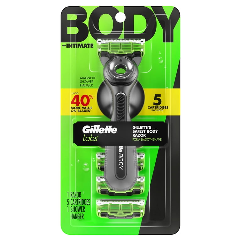 GilletteLabs Body + Intimate Razor For Men, 5ct - Walmart.com