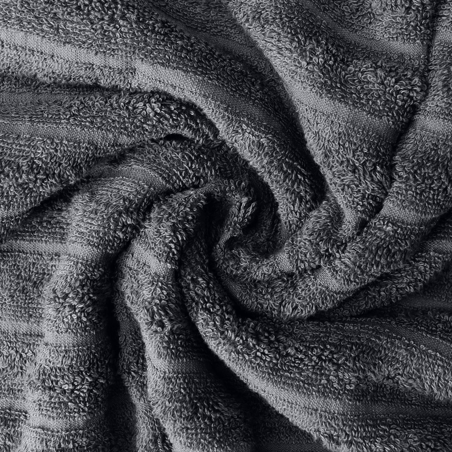 RIVERSIDE 2 Pack Oversized Bath Sheets 35x70 Soft Quick-Dry 600 GSM Ribbed Cotton Towels - Charcoal