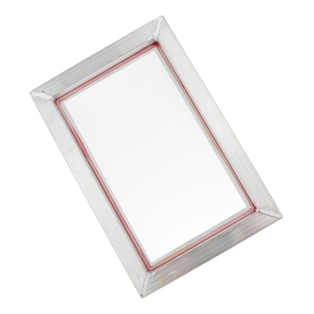 Marco de pantalla de seda de aluminio de 1 pieza con malla de fibra blanca 43T para serigrafía 22x32cm kusrkot Marco de impresión de pantalla