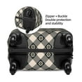 thumbnail image 4 of Daiia Daisy Plaid Black Luggage Cover, Thickened Washable Travel Luggage Covers, Elastic Unique Baggage Covers for 18-20 inch Luggage-X-Large, 4 of 9