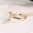 thumbnail image 3 of vylahjewellery Oval Cut Moissanite Engagement Ring, 14K Vermeil White Gold Bezel Diamond Promise Wedding Ring Classic Anniversary Statement Ring for Her, 3 of 10