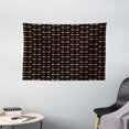 thumbnail image 1 of Angel Wings Tapestry, Wings of Love Themed Hearts Flying Romantic Couple Celebration Design, Wall Hanging for Bedroom Living Room Dorm Decor, 60"W X 40"L,Yellow Ruby Black, by Ambesonne, 1 of 2