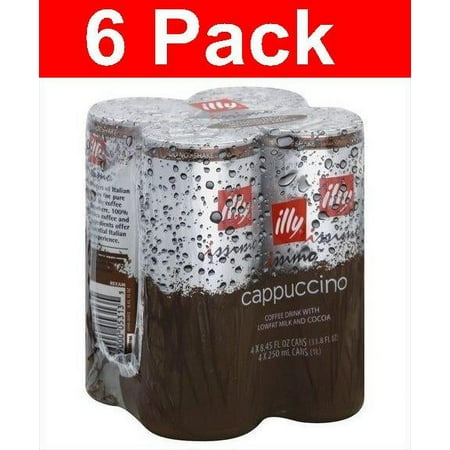illy Coffee Drink Cappuccino, Issimo Iced, 6.8 Fl Oz, 4 Ct